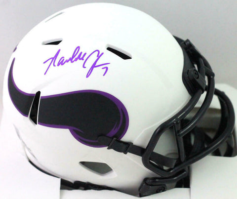 Randall Cunningham Autographed Vikings Lunar Speed Mini Helmet- BA W HOLO*Purple