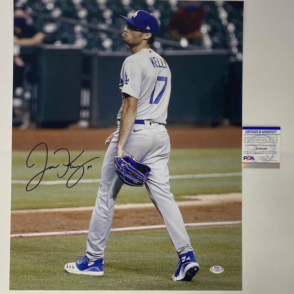 Autographed/Signed Joe Kelly Pouty Face Los Angeles Dodgers 16x20 Photo PSA COA