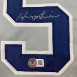 Autographed/Signed Hideki Matsui New York Grey Baseball Jersey Beckett BAS COA