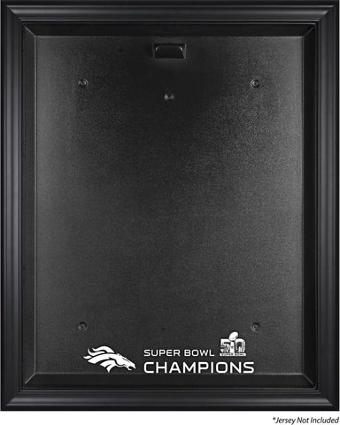Denver Broncos Black Framed Jersey Super Bowl 50 Champions Logo Display Case