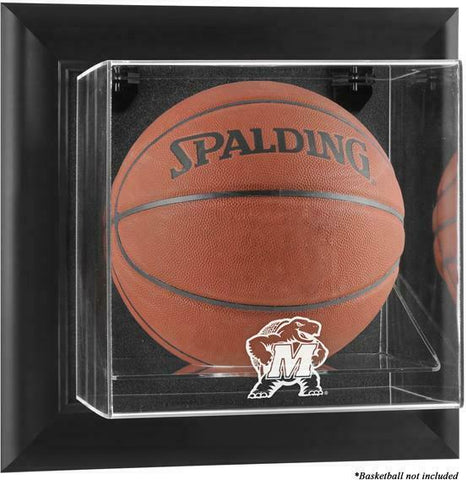 Maryland Terrapins Black Framed Wall-Mountable Basketball Display Case- Fanatics