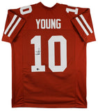 Texas Vince Young Authentic Signed Burnt Orange Pro Style Jersey BAS Witnessed