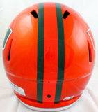 Ray Lewis Autographed Miami Hurricanes F/S Riddell Flash Speed Helmet-BAW Holo