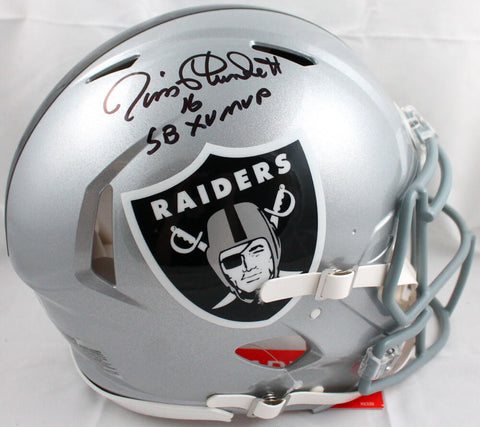 Jim Plunkett Signed Raiders F/S Speed Authentic Helmet w/SB MVP-Beckett W Holo
