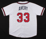 Steve Avery Signed Braves Jersey (JSA) #4 starter w/Maddux,Smotlz,& Glavine