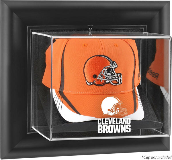 Cleveland Browns Black Framed Wall-Mountable Cap Logo Display Case - Fanatics