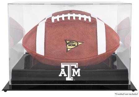 Texas A&M Aggies Black Base Team Logo Football Display Case