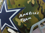 Jason Witten Autographed Cowboys Camo Speed F/S Helmet w/insc- Beckett W *White