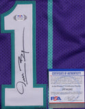 Muggsy Bogues Signed Charlotte Hornets Jersey (PSA COA) 1987 1st Round Draft Pck
