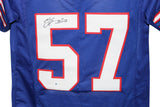 AJ Epenesa Autographed/Signed Pro Style Blue XL Jersey BAS 33197
