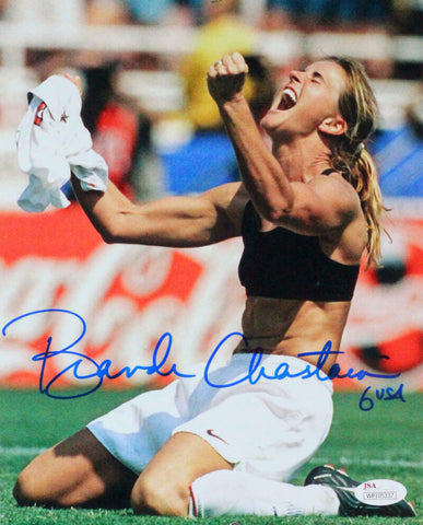 Brandi Chastain Autographed Team USA 8x10 Victory Photo- JSA W *Blue