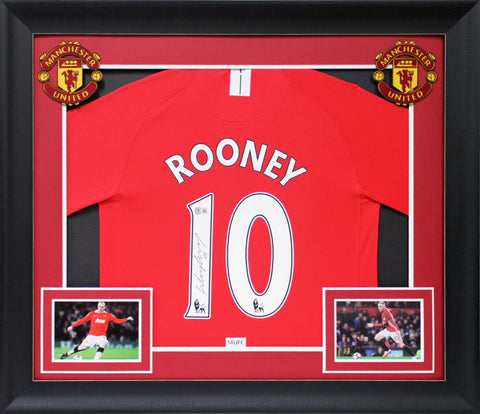 Manchester United Wayne Rooney Authentic Signed Red Nike Framed Jersey BAS
