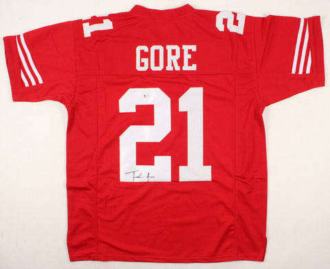 Frank Gore Signed San Francisco 49ers Red Jersey (Beckett COA) 5xPro Bowl R.B.