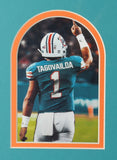 Tua Tagovailoa Signed Miami Dolphins 34"x42" Framed Custom Jersey(Fanatics Holo)