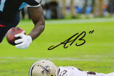 AJ Brown Autographed Titans 16x20 Close Up Catch Vs Saints Photo- Beckett W