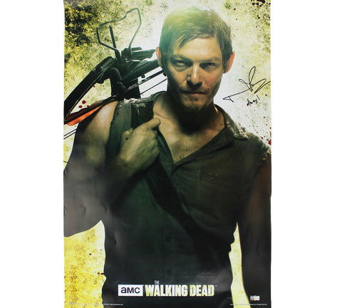 Norman Reedus Signed The Walking Dead Unframed Poster - With Crossbow