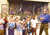 The Sandlot Autographed 8x10 Outside Photo w/7 Actors -Beckett W Hologram *Blue