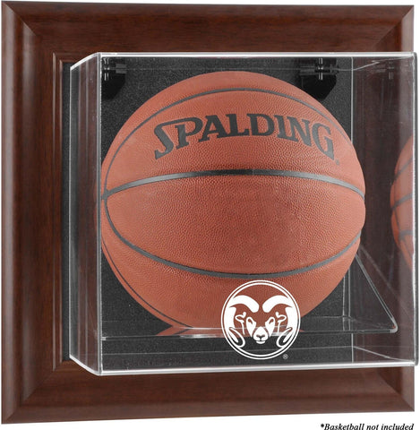 Colorado Brown Framed Wall-Mountable Basketball Display Case