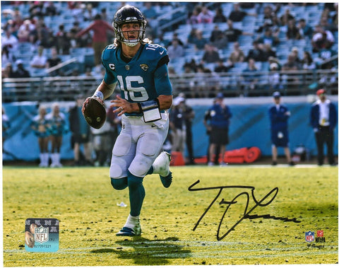 Trevor Lawrence Jaguars Signed 8x10 Horizontal Teal Rollout Photograph