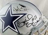 Prescott, Cooper, Elliott Signed Cowboys F/S Speed Authentic Helmet - Beckett W