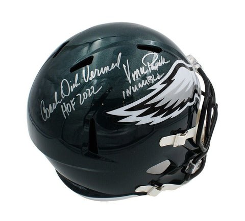 Vince Papale Signed Philadelphia Eagles Speed Full Size NFL Helmet with Insc