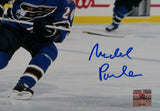 Michael Pivonka Signed Capitals 8x10 Blue Jersey Photo- Jersey Source Auth