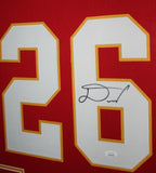 DAMIEN WILLIAMS (Chiefs red TOWER) Signed Autographed Framed Jersey JSA
