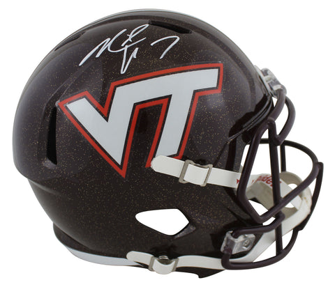 Virginia Tech Michael Vick Authentic Signed Full Size Speed Rep Helmet BAS Wit