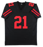 Deion Sanders Authentic Signed Black Pro Style Jersey w/ Red Numbers BAS Witness