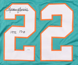Mercury Morris Signed Miami Dolphins Jersey (JSA COA) Inscribed "1972 17-0"