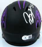 Ray Lewis Autographed Baltimore Ravens Eclipse Speed Mini Helmet-Beckett W Holo