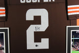 AMARI COOPER (Browns brown SKYLINE) Signed Autographed Framed Jersey Beckett