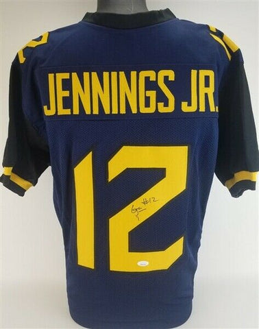 Gary Jennings Jr. Signed West Virginia Mountaineers Jersey (JSA COA) Colts W.R.