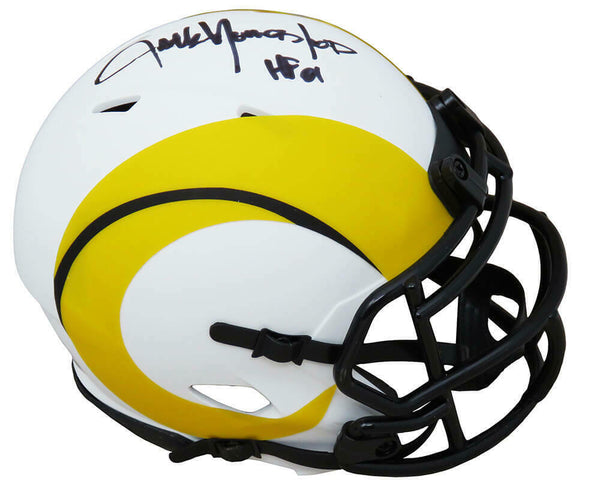 Jack Youngblood Signed Rams Lunar Eclipse Riddell Mini Helmet w/HF'01 - SS COA