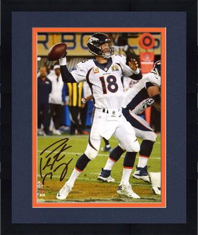 Frmd Peyton Manning Broncos Signed 8" x 10" SB 50 Champs Action Vertical Photo