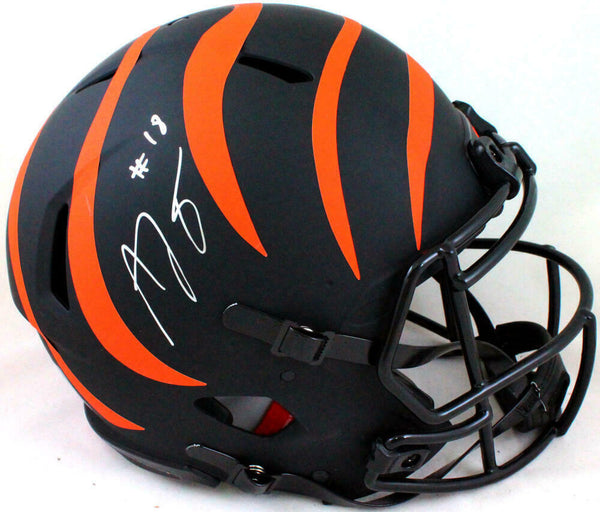 AJ Green Autographed Bengals Authentic Eclipse F/S Helmet- Beckett W *Silver