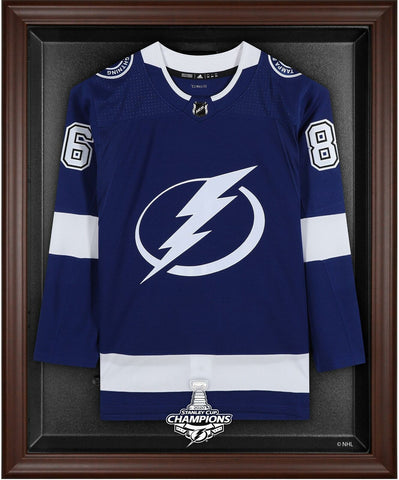 Tampa Bay Lightning 2020 Stanley Cup Champions Brown Framed Jersey Display Case