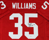Aeneas Williams Autographed Red Pro Style Jersey w/ HOF - Beckett W Auth *5