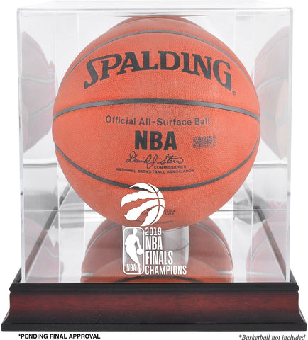 Toronto Raptors 2019 Finals Champs Logo Mahogany Basketball Case & Mirrored Back