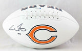 Cole Kmet Autographed Chicago Bears Logo Football - Beckett W Auth *Black