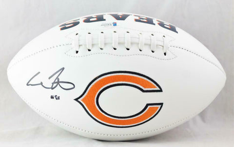 Cole Kmet Autographed Chicago Bears Logo Football - Beckett W Auth *Black