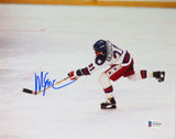 Mike Eruzione Signed USA Hockey Team Game Win Shot 8x10 Photo- Beckett W*Blue