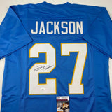 Autographed/Signed JC J.C. Jackson Los Angeles LA Powder Blue Jersey JSA COA