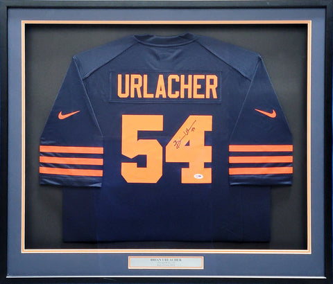 Bears Brian Urlacher Autographed Signed Framed Blue Nike Jersey PSA/DNA #4A61373