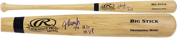 Jeff Burroughs Signed Rawlings Big Stick Blonde Baseball Bat w/74 AL MVP (SCH...