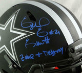 Ezekiel Elliott Signed Cowboys F/S Eclipse Authentic Helmet w/Insc- Beckett W