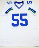 Brian Bosworth Autographed White Pro Style Jersey- Beckett Auth *R5M
