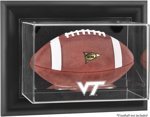 Virginia Tech Black Framed Logo Wall-Mountable Football Display Case - Fanatics