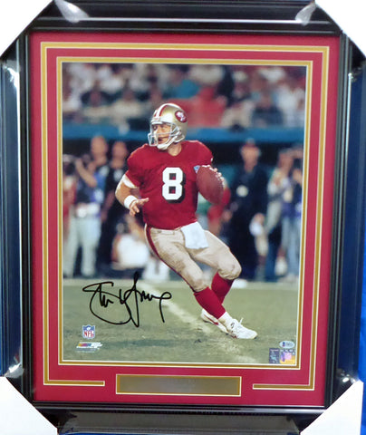 STEVE YOUNG AUTHENTIC AUTOGRAPHED SIGNED FRAMED 16X20 PHOTO 49ERS BECKETT 162401