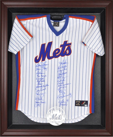 Mets Mahogany Framed Logo Jersey Display Case-Fanatics Authentic